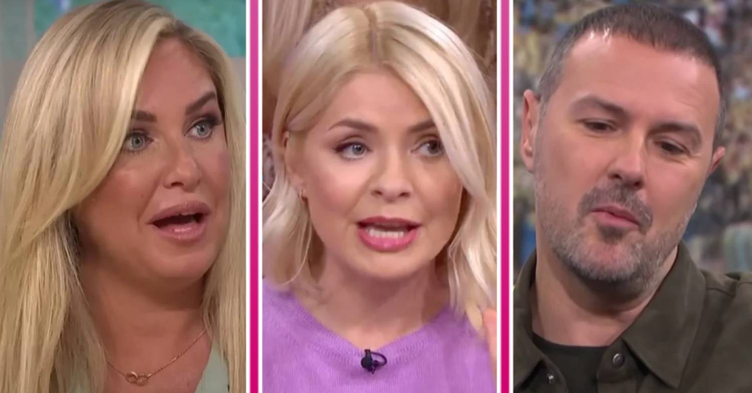 Josie Gibson, Holly Willoughby, and Paddy McGuinness all react
