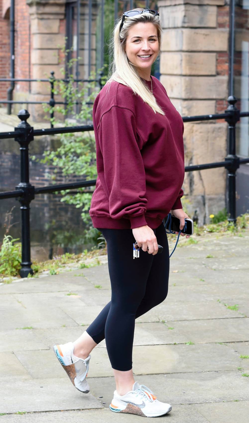 Gemma Atkinson smiles