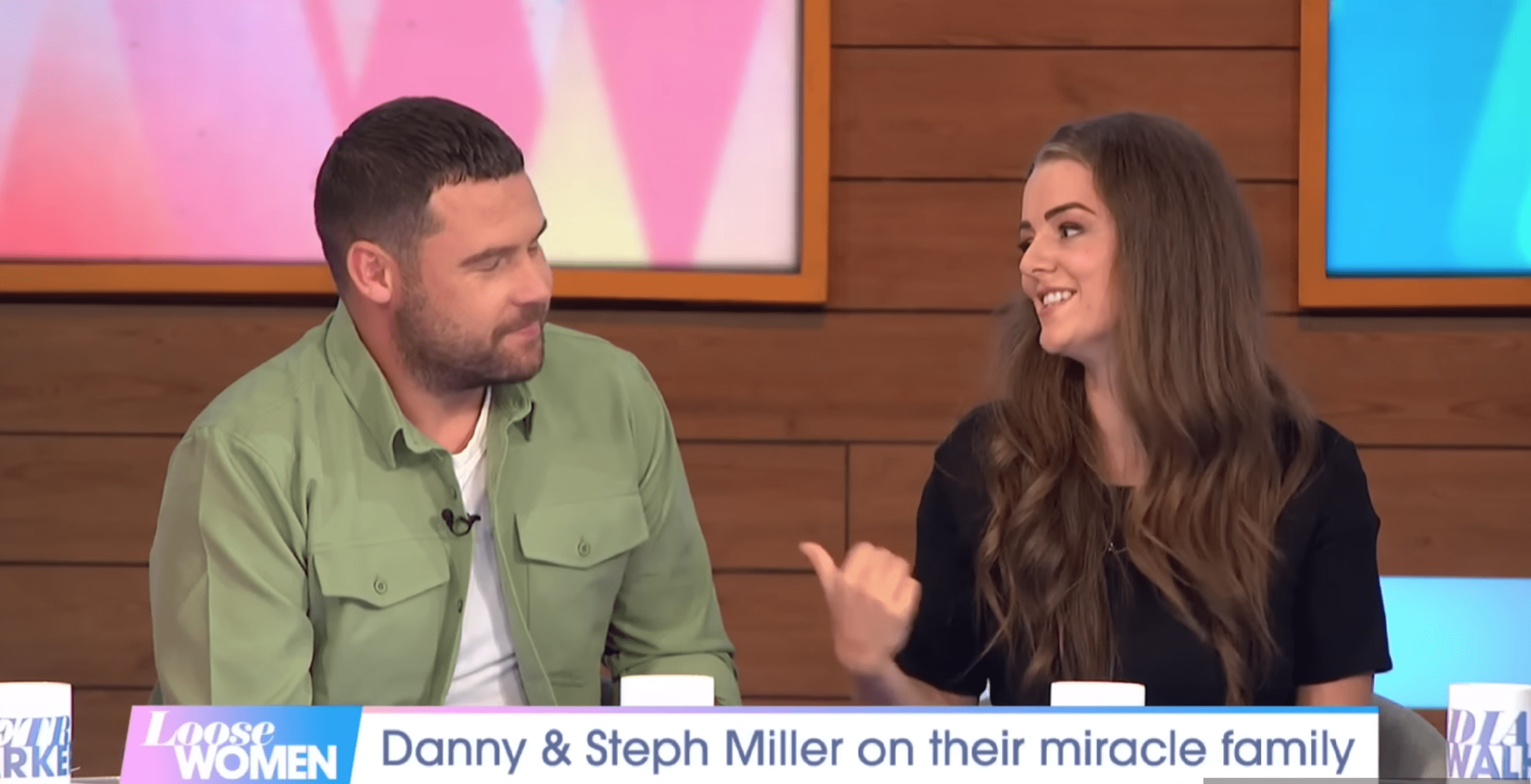 Danny Miller and wife Steph on Loose Women