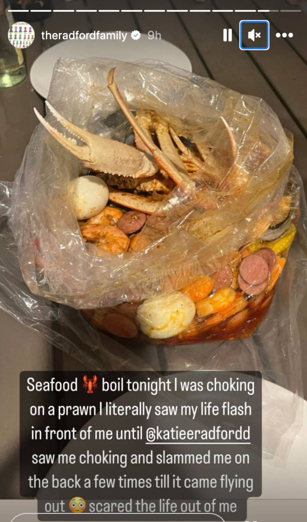 Sue Radford shares an Instagram Story