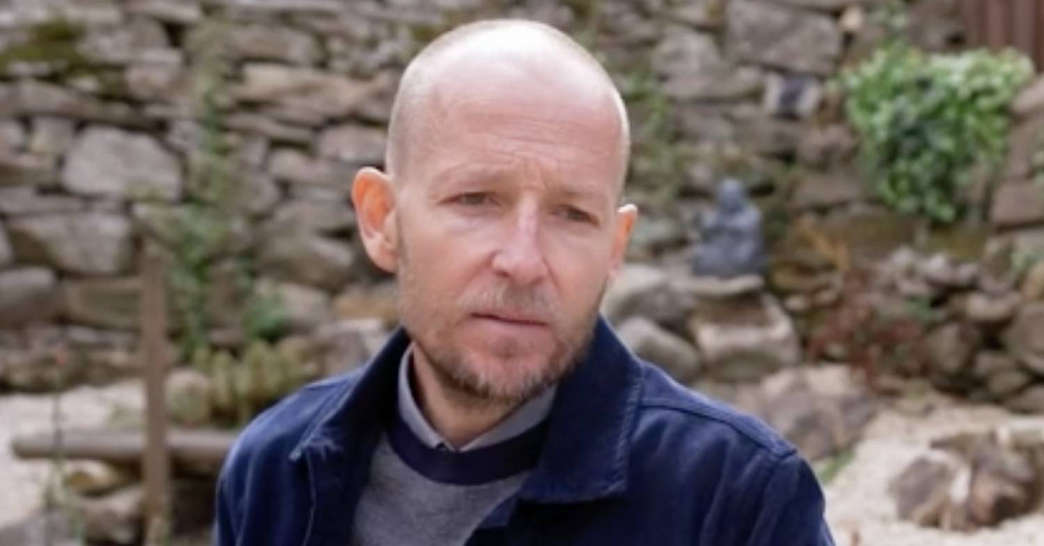 Jonnie Irwin has a serious expression