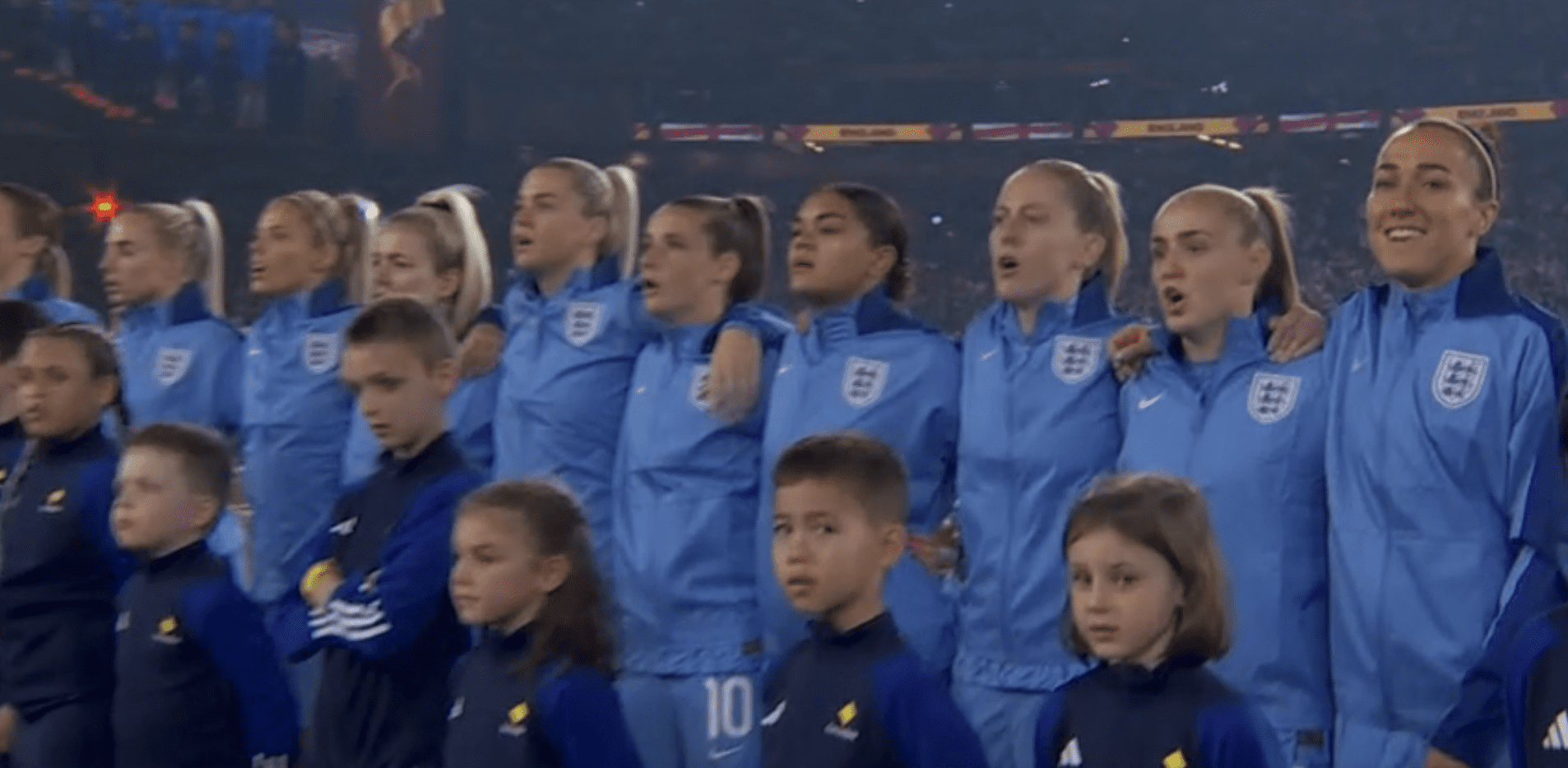 The England team at the Women's World Cup Final 2023