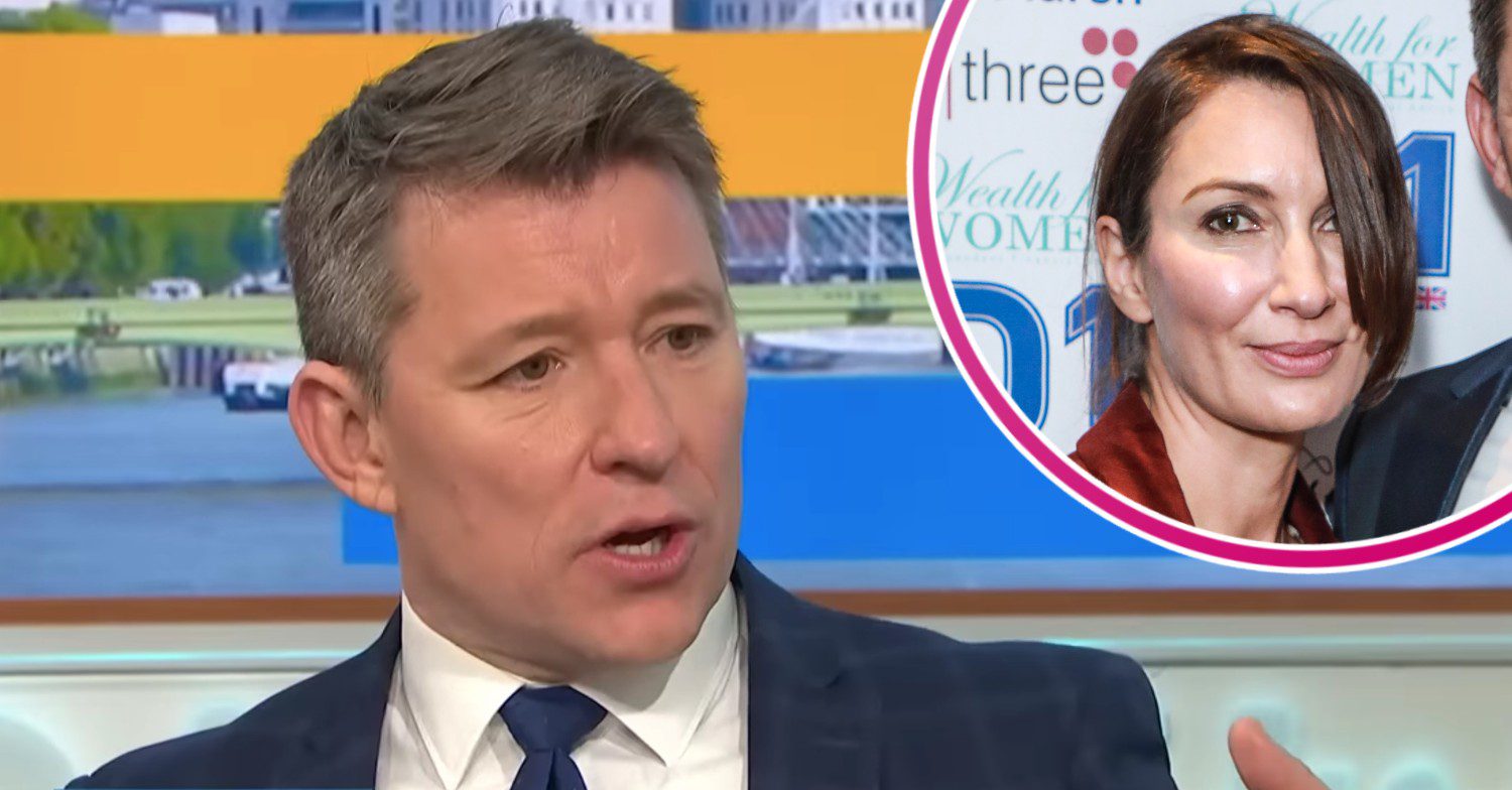 Ben Shephard looking serious with his wife