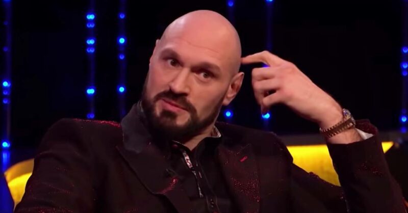 Tyson Fury scratches his head