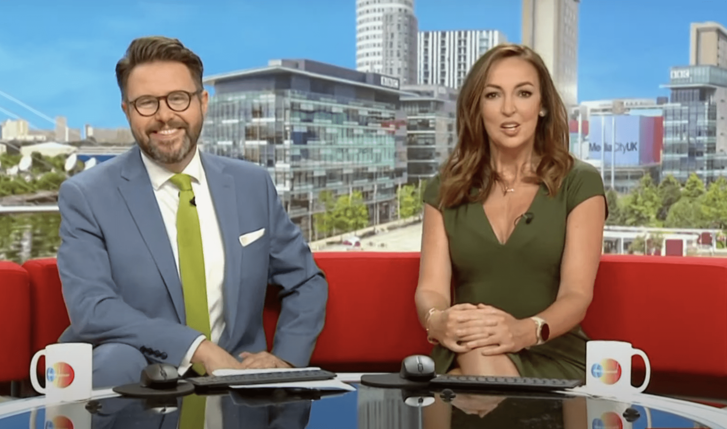  Sally Nugent and Jon Kay presenting BBC Breakfast