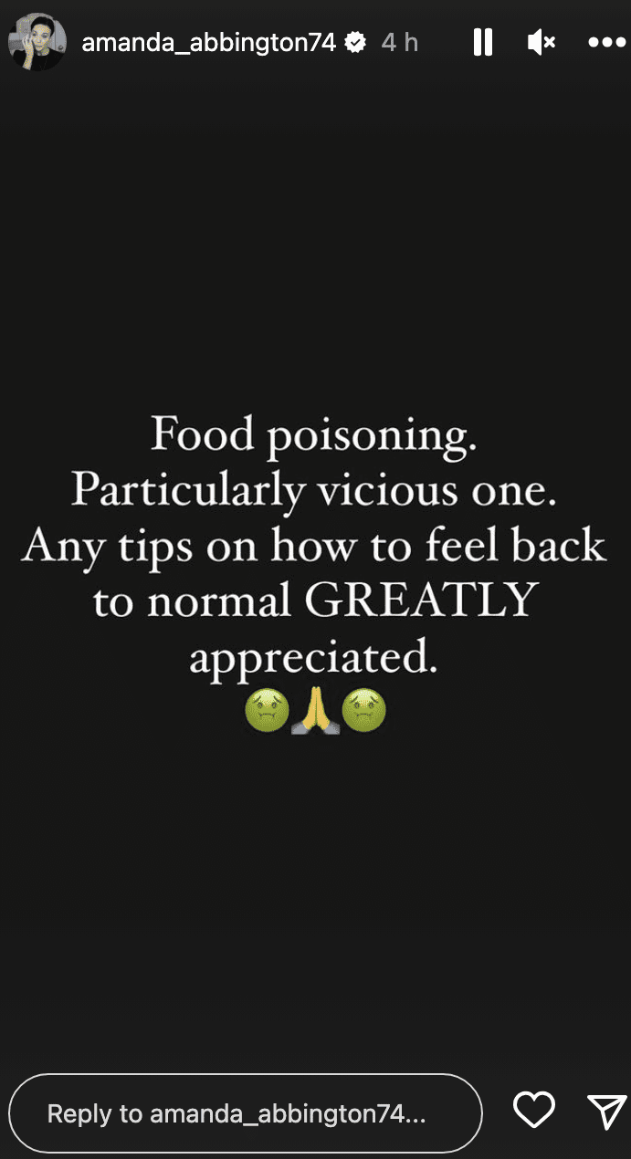 Amanda Abbington insta post 