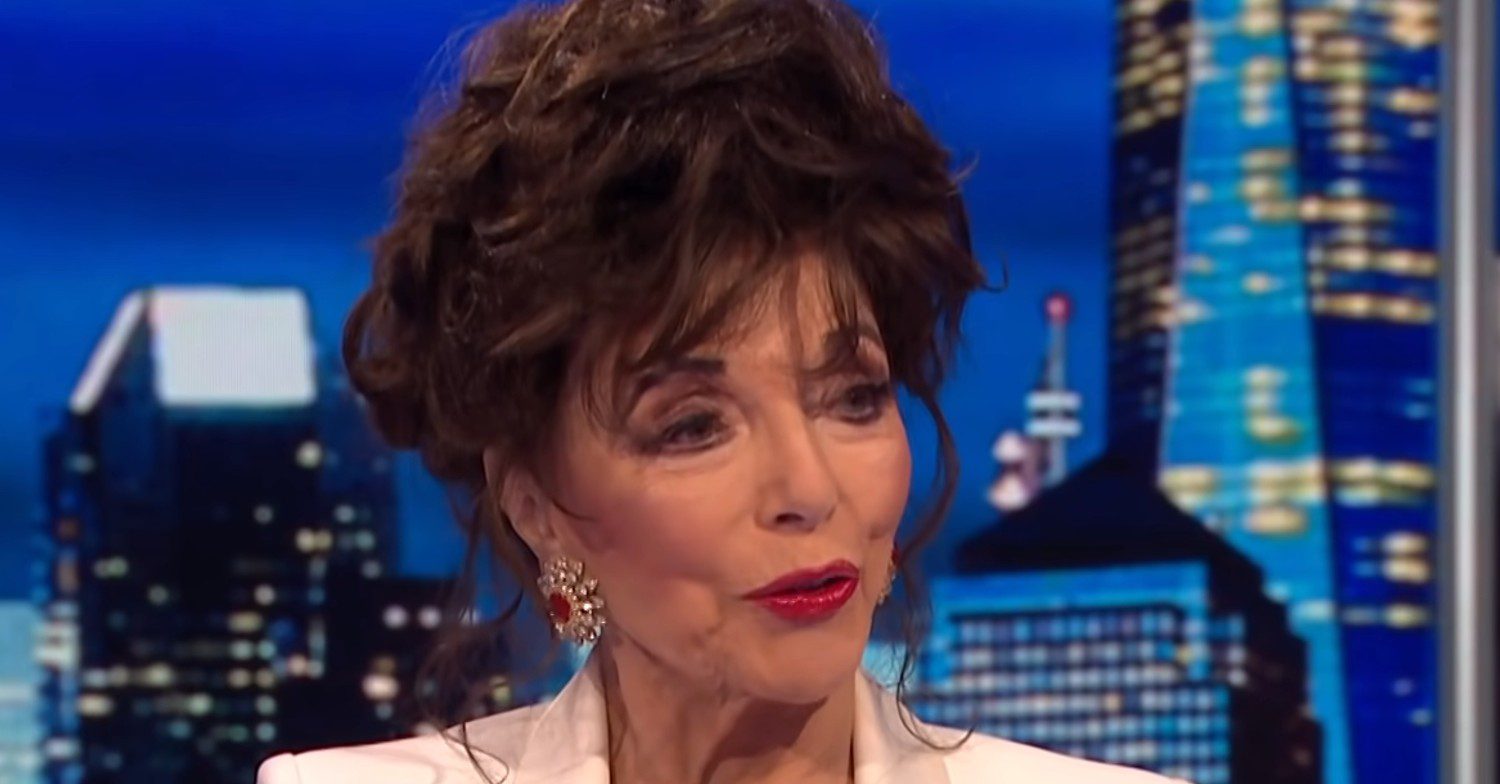 Joan Collins being interviewed by Piers Morgan