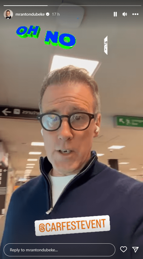 Anton Du Beke talks to the camera in his Instagram Story