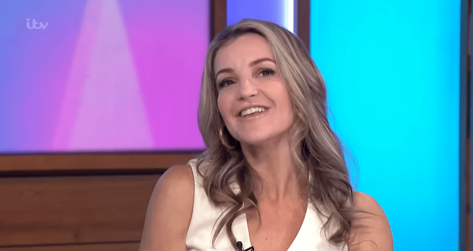 Helen Skelton smiles as she looks thoughtful on Loose Women
