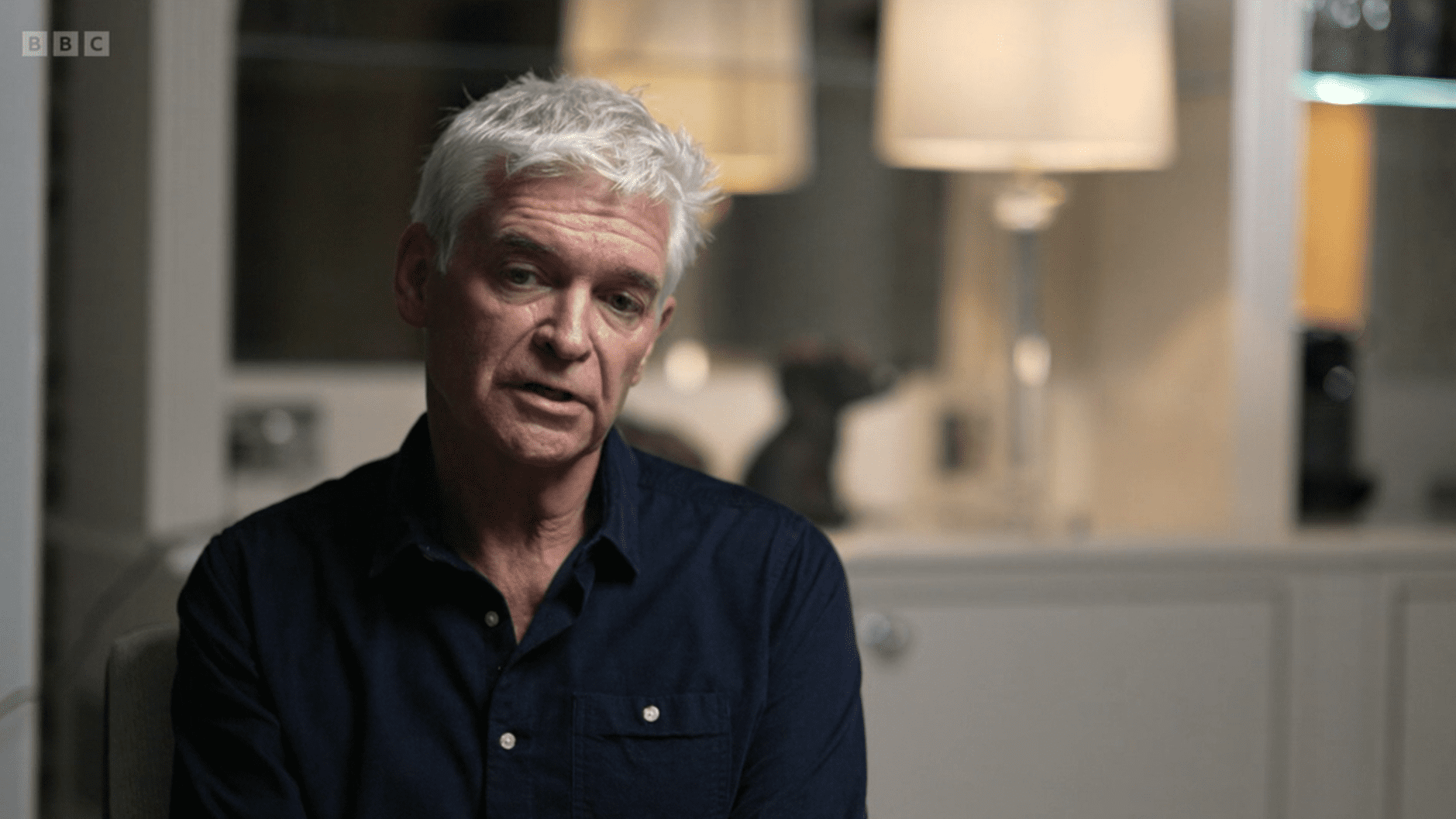 Phillip Schofield looks forlorn during his BBC interview