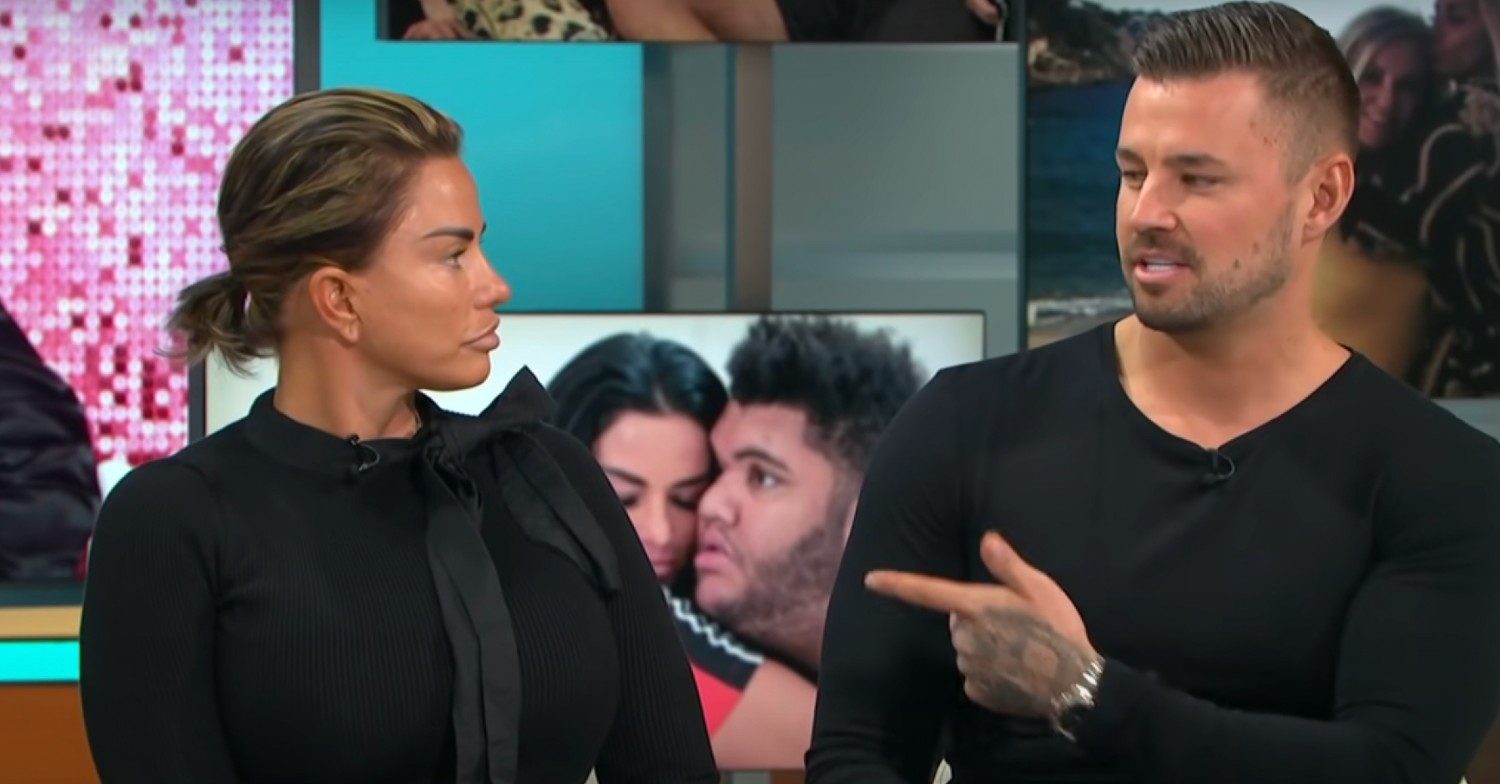 Katie Price and Carl Woods talking on the ITV show Good Morning Britain