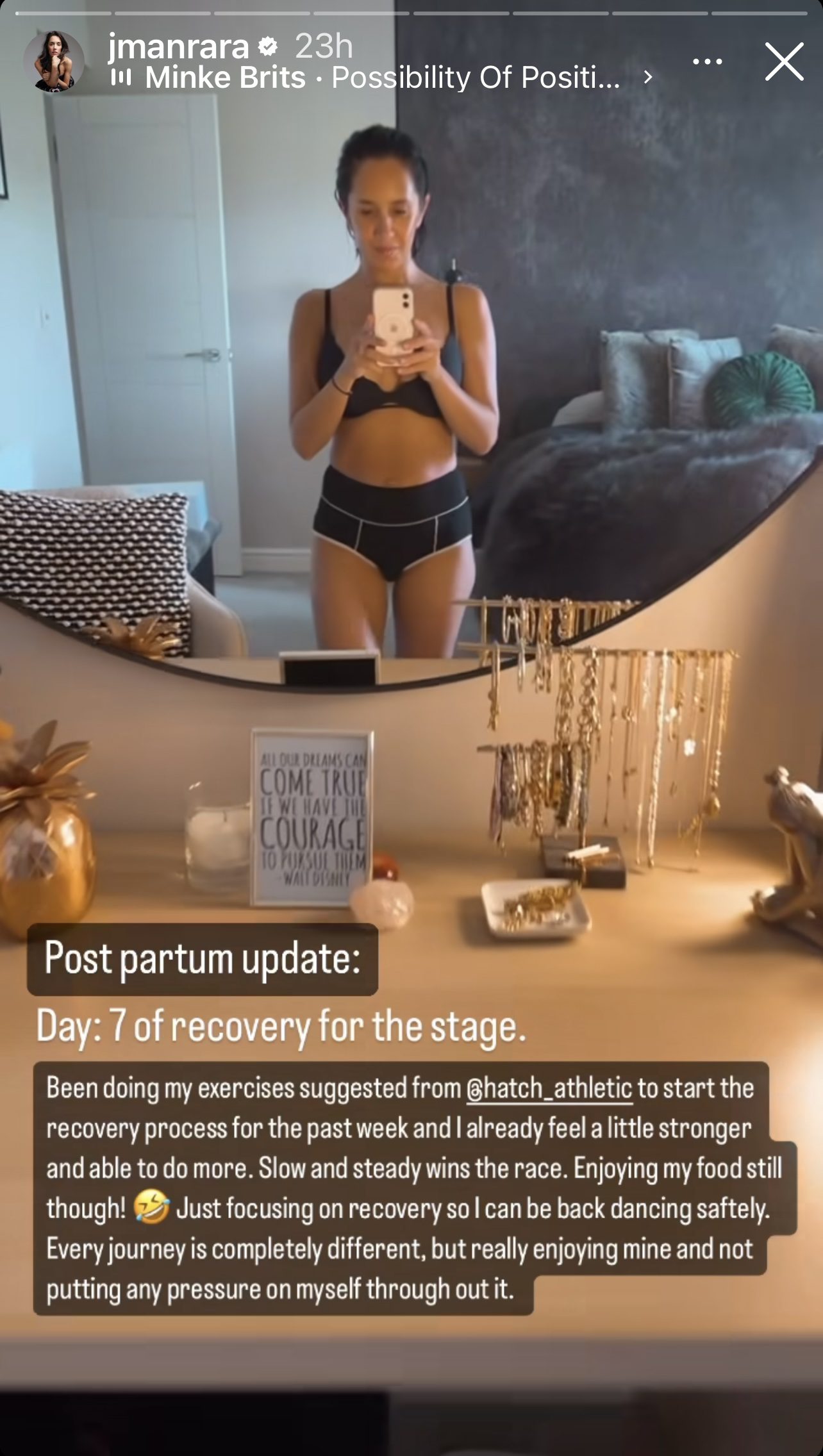 Janette Manrara shows off postpartum body on Instagram Stories
