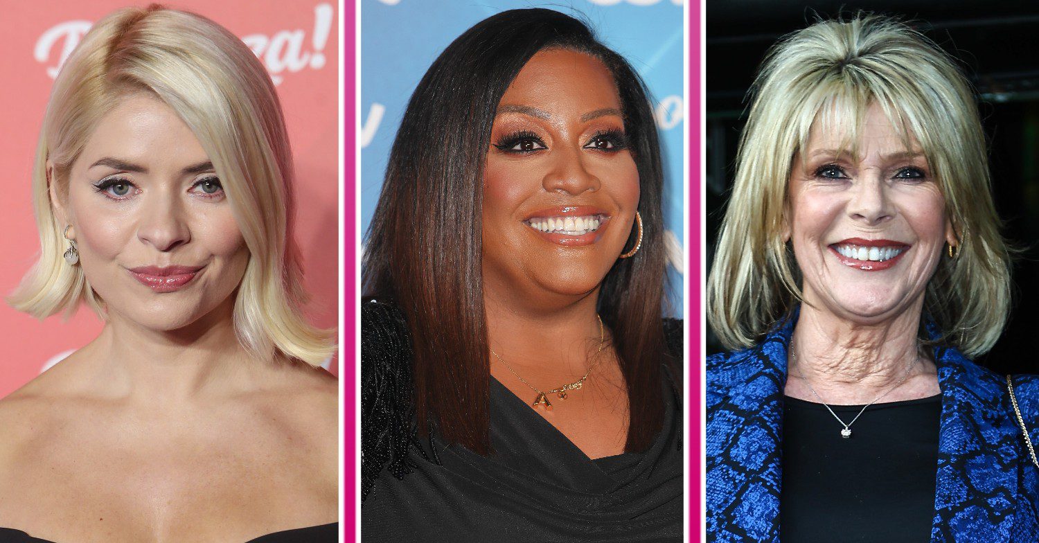 Holly Willoughby, Ruth Langsford and Alison Hammond smiling at events