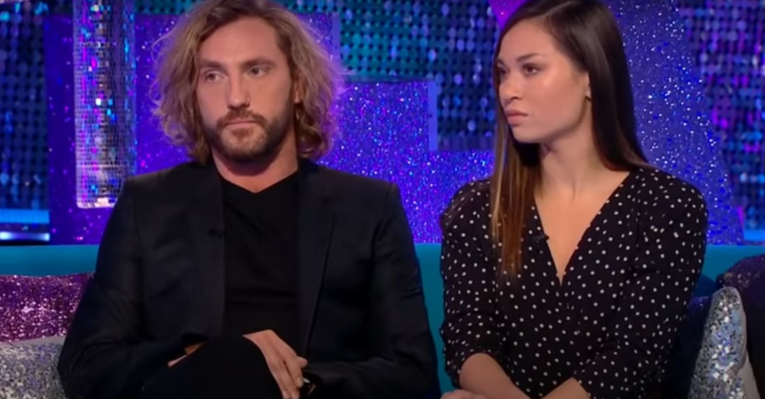 Seann Walsh and Katya Jones talking in an interview