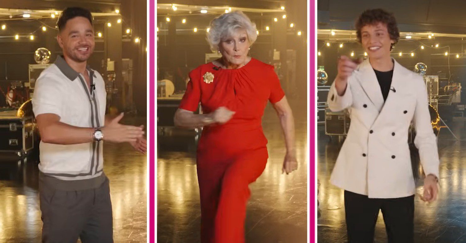 Adam Thomas, Angela Rippon and Bobby Brazier in Strictly teaser video