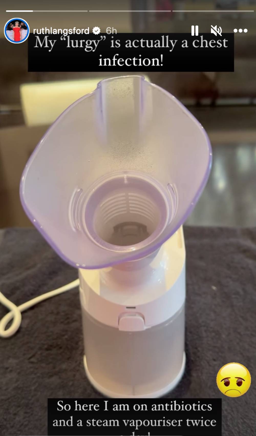 Ruth Langsford Instagram Story post