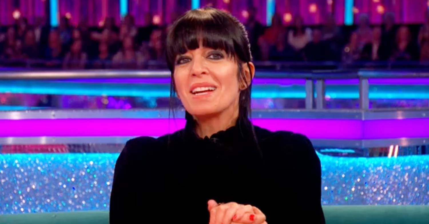 Claudia Winkleman smiles on Strictly Come Dancing