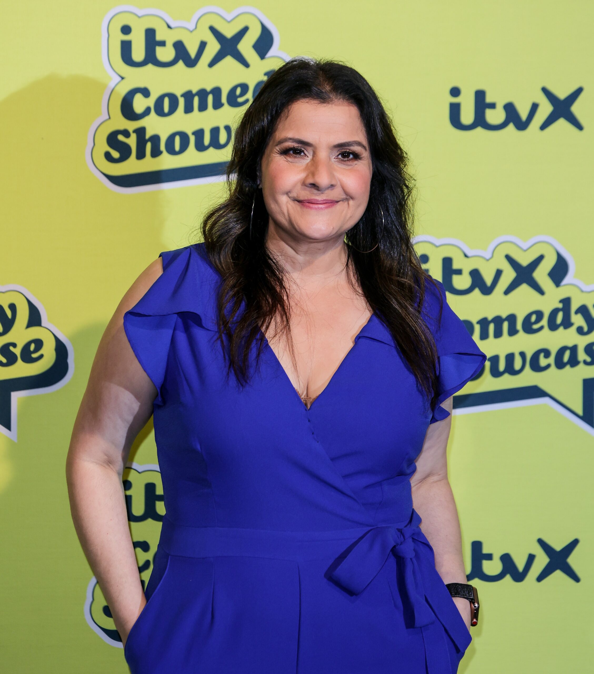 Nina Wadia smiling at ITV event