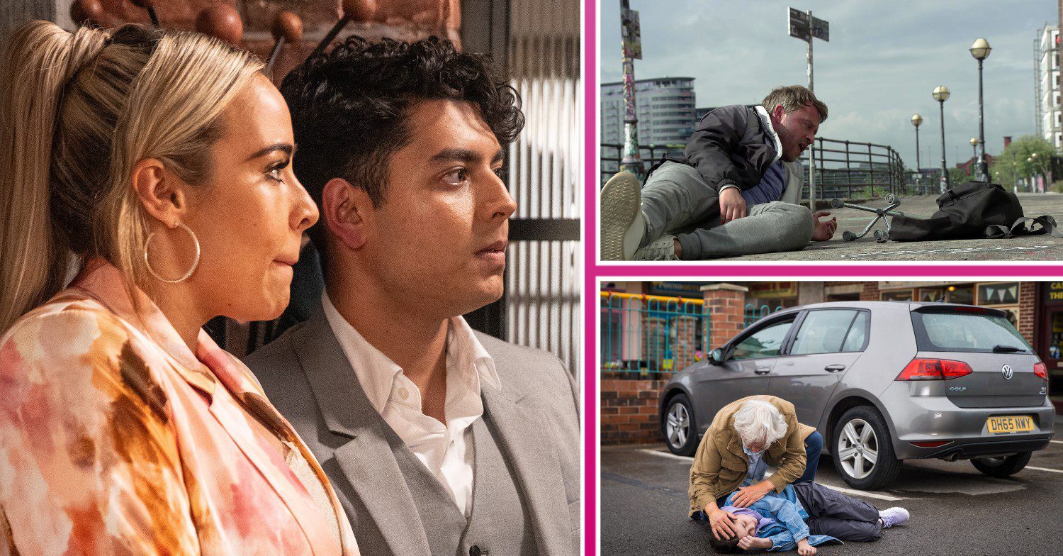 Coronation Street FL comp image: Courtney, Aadi, Paul, Stu, Eliza