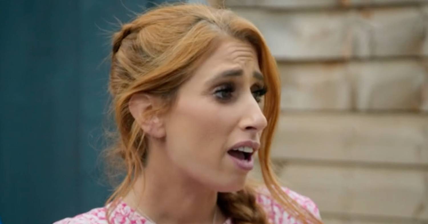 Stacey Solomon opens her mouth