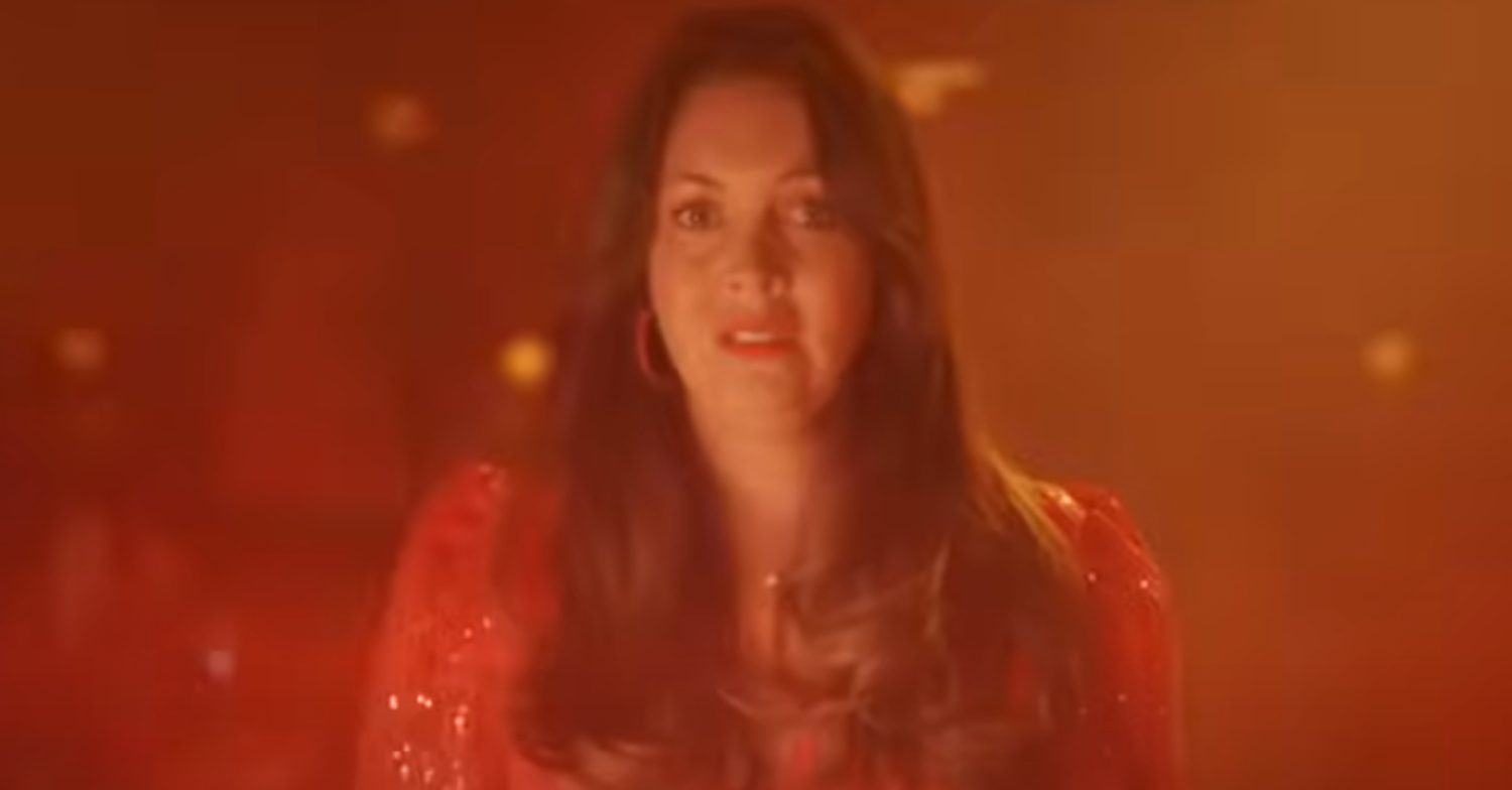 EastEnders' Stacey is surrounded by red