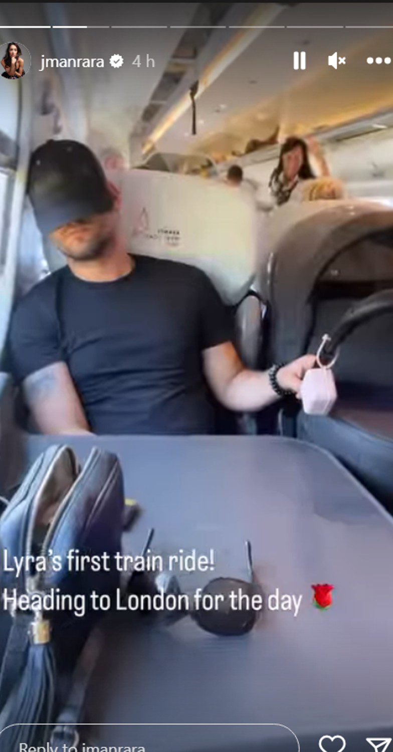 Janette Manrara Instagram story of Aljaz and Lyra