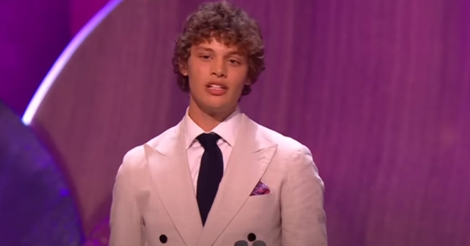 EastEnders' Bobby Brazier is on stage at the NTAs