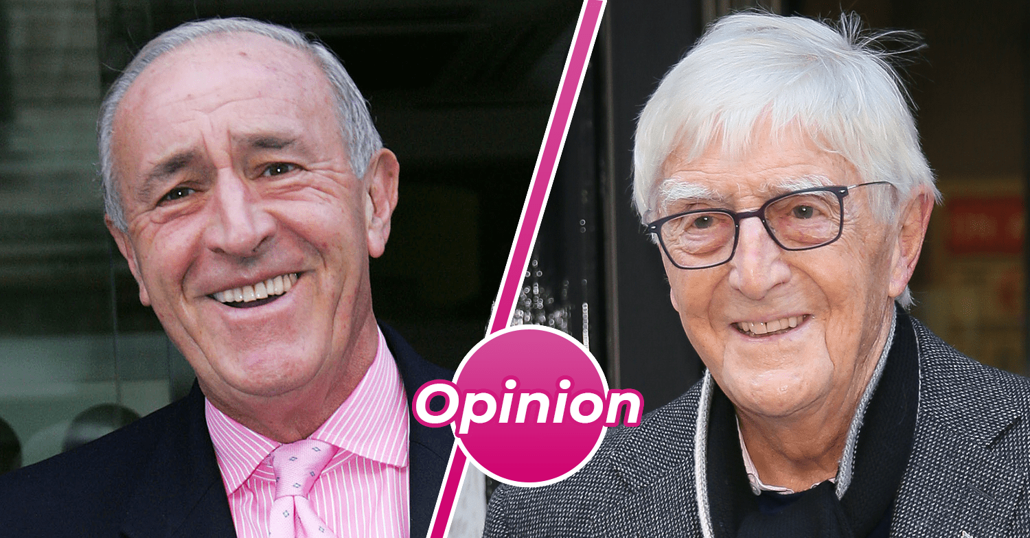 Len Goodman and Michael Parkinson smiling