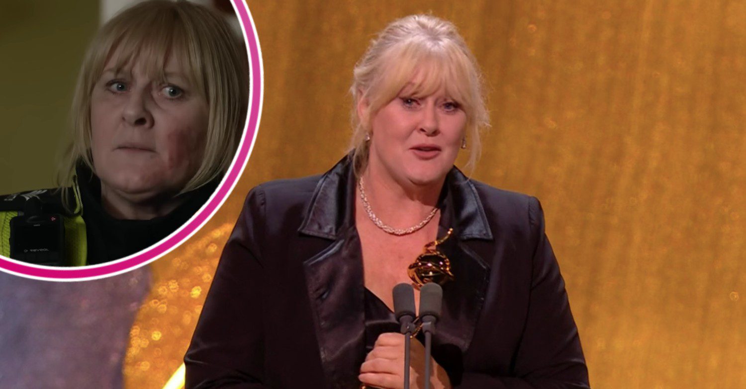Sarah Lancashire at the NTAs and her on Happy Valley