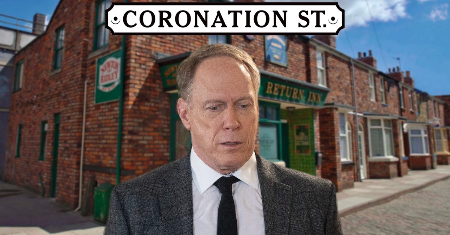 Coronation Street's Stephen, the Coronation Street logo and background of the Rovers