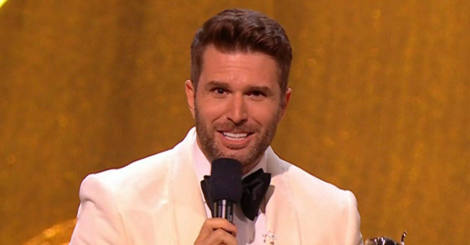 Joel Dommett speaking to celebrities on NTA's