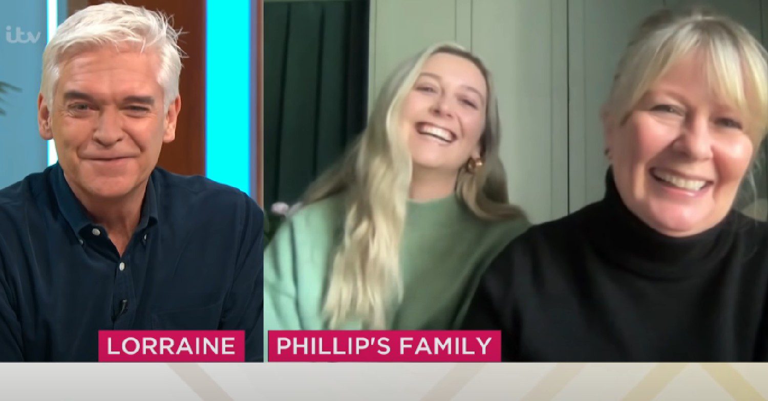 Phillip Schofield with estranged wife Steph and daughter on Lorraine