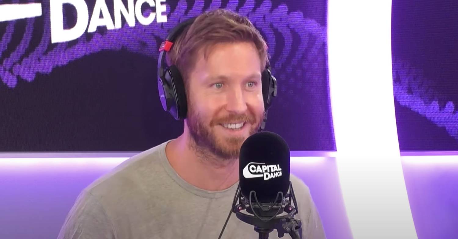 Calvin Harris smiles