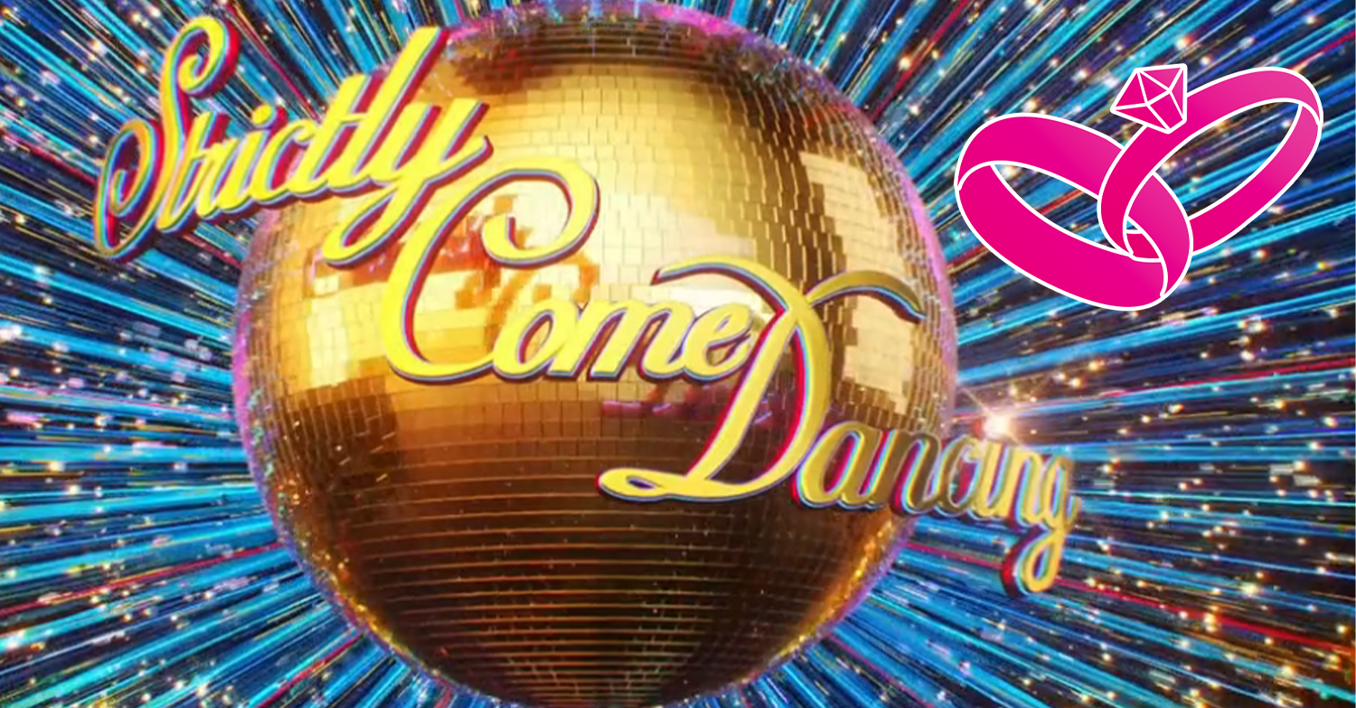 Strictly Come Dancing logo with pink wedding rings
