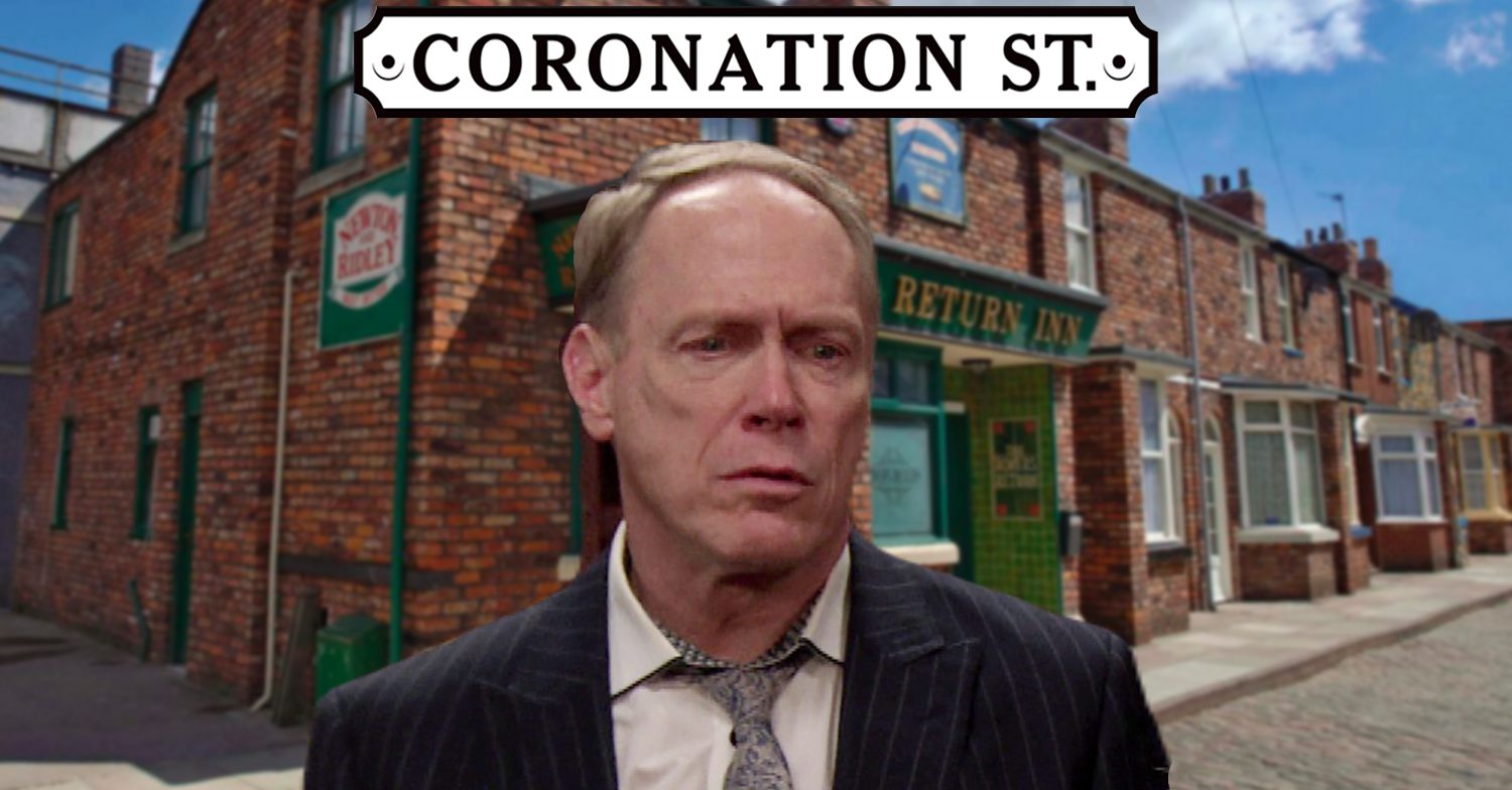 Coronation Street's Stephen, the Coronation Street logo and background of the Rovers