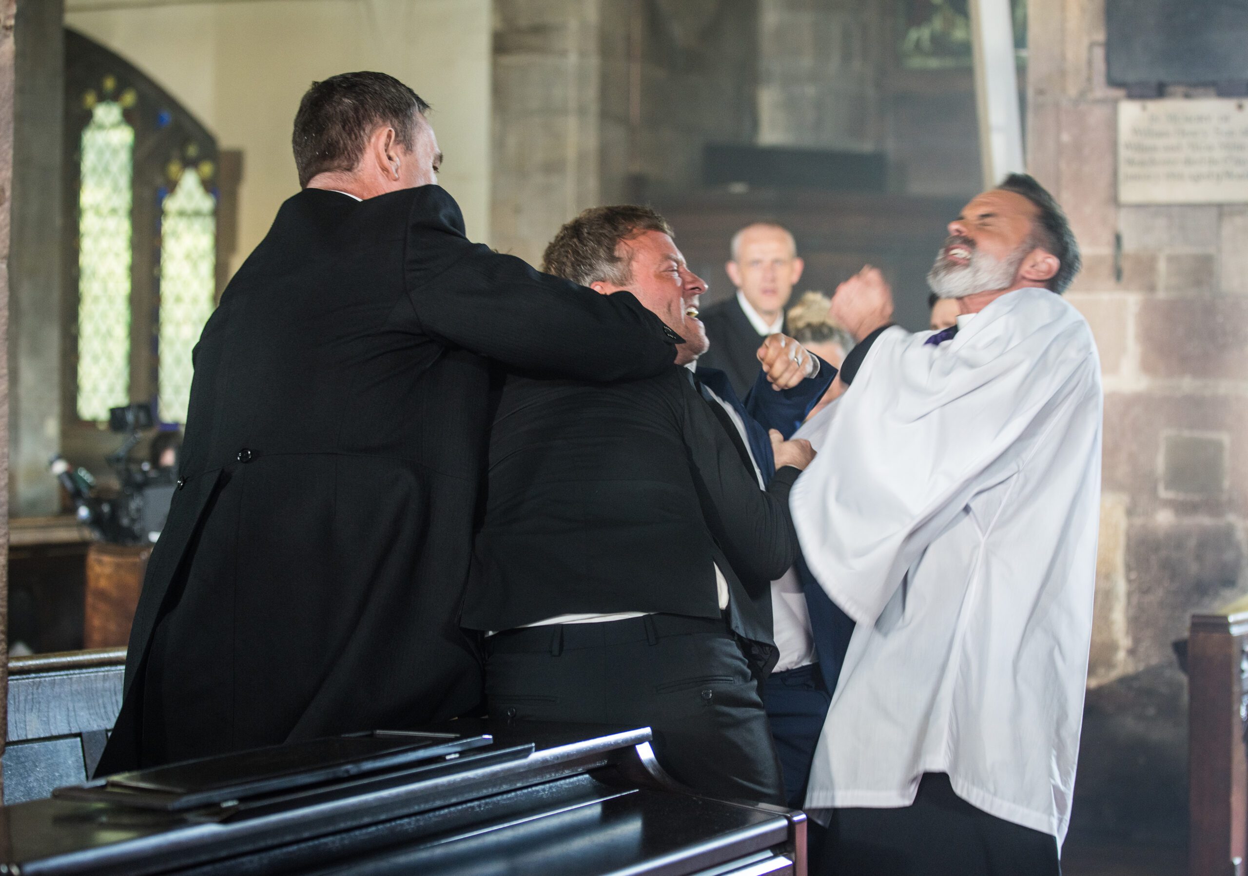 Coronation Street's Paul, George and Billy are fighting