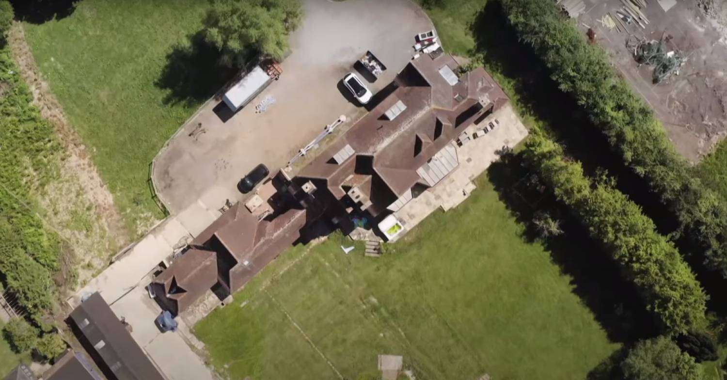 An aerial view of Katie Price's home as portrayed on Channel 4 show Katie Price's Mucky Mansion