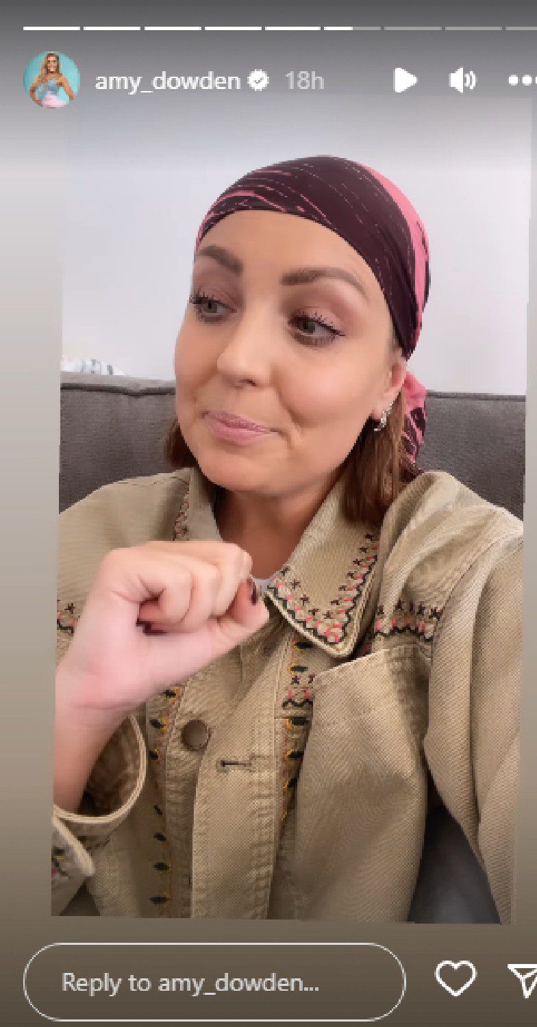 Amy Dowden speaking on her Instagram Stories