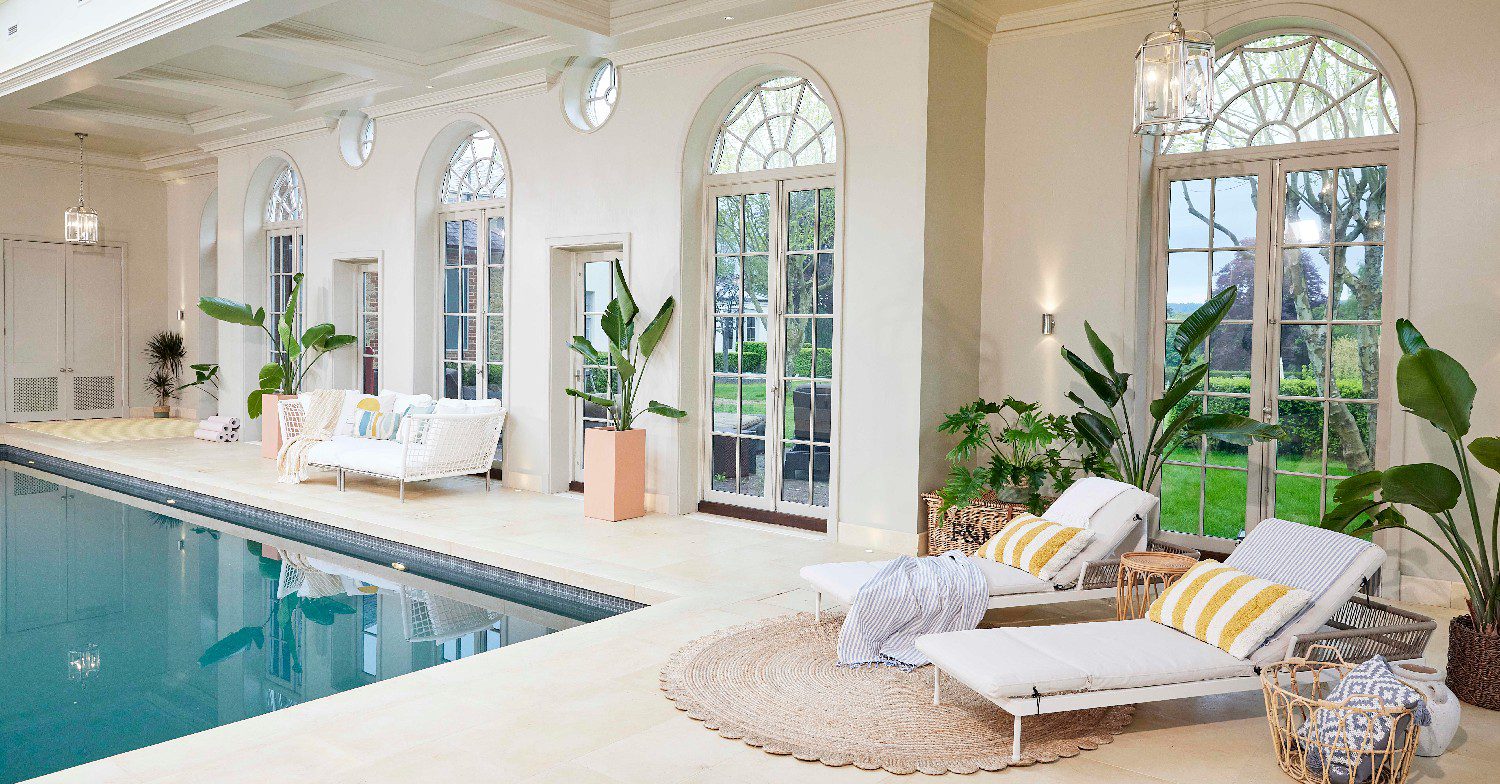 A photo of the My Mum, Your Dad house's swimming pool and relaxation area