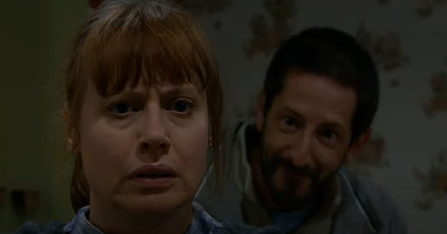 Emmerdale's Lydia is scared as Craig lurks behind her, smirking