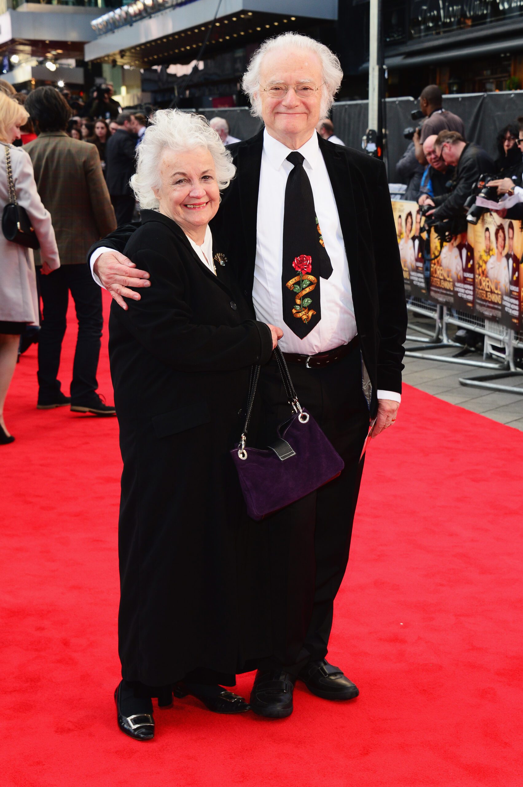Jean Boht and her husband Carl on the red carpet