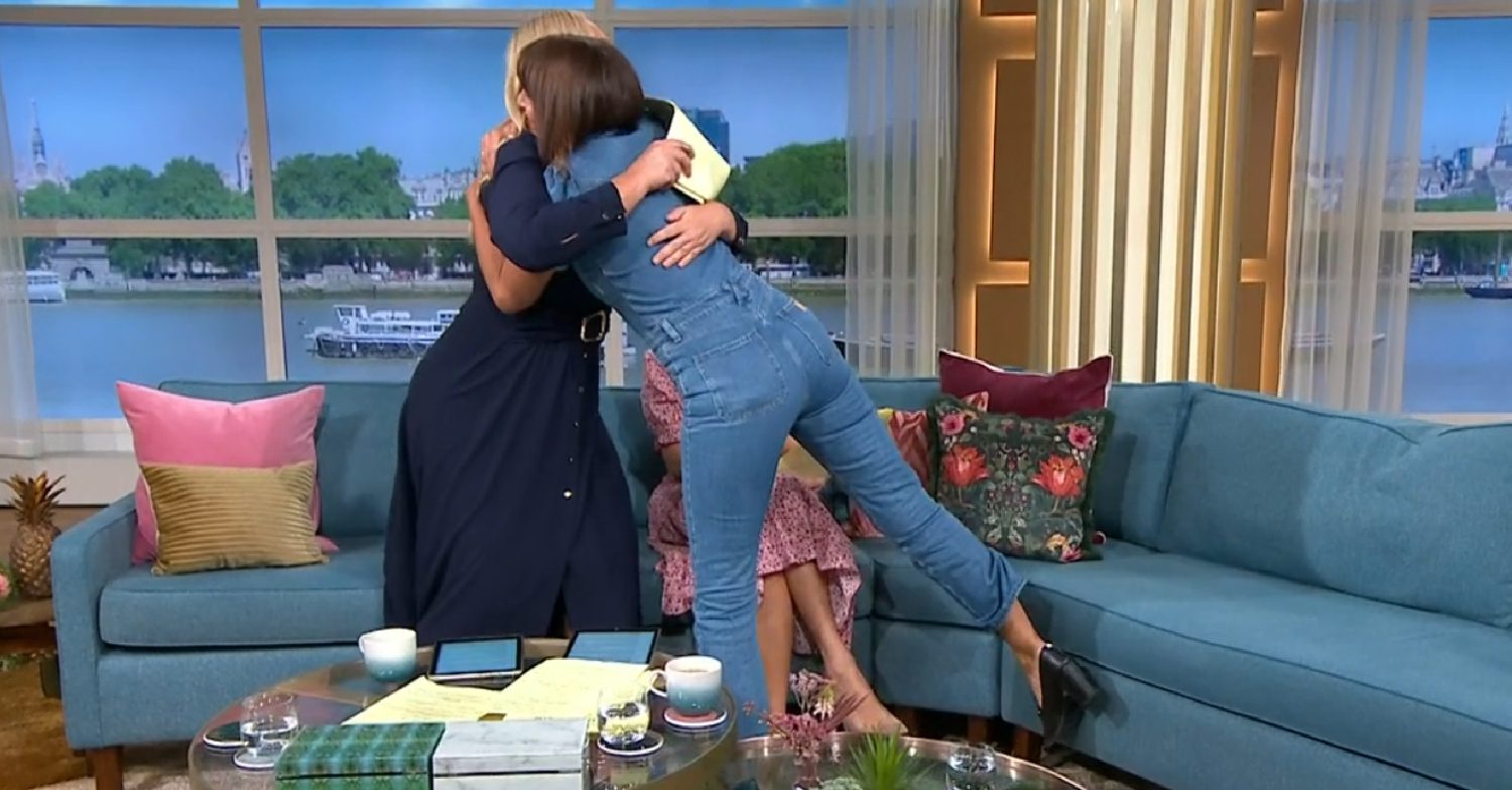 Davina gives Josie a hug