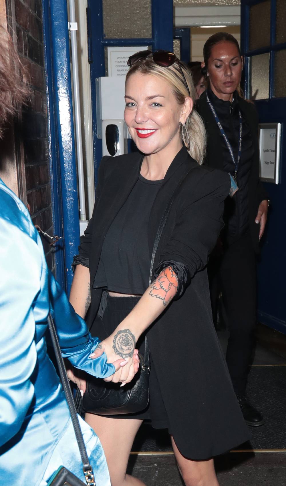 Sheridan Smith holds hands with Jaime Winstone