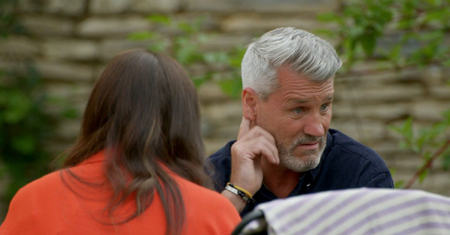 Roger pointing to his ear on My Mum, Your Dad 