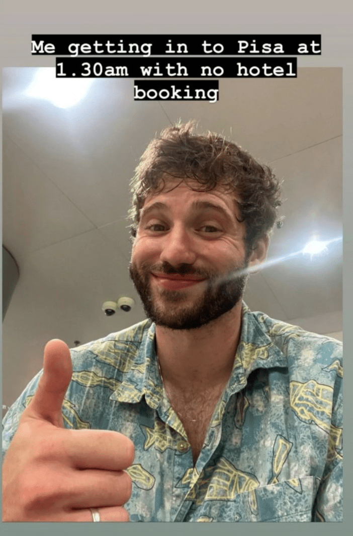 Emmerdale star Alexander Lincoln was forced to sleep on the streets after travel disaster (Credit: Instagram)