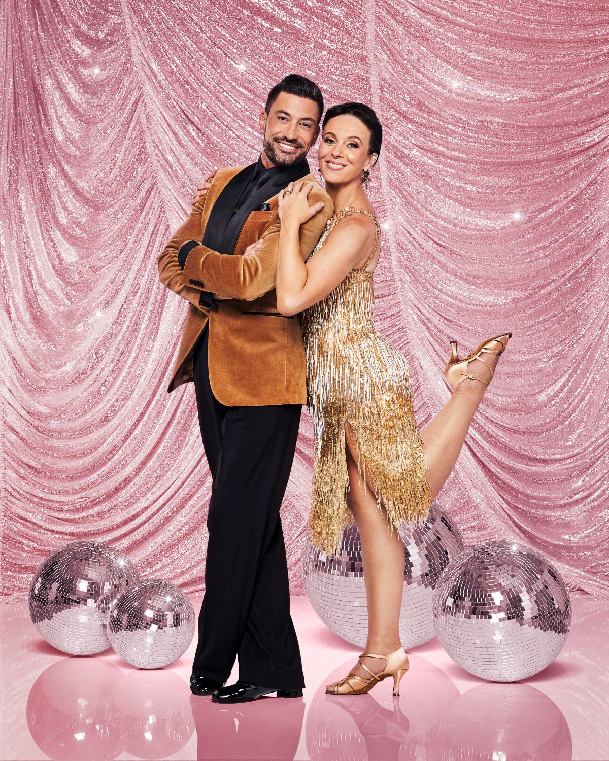Giovanni Pernice and Amanda Abbington pose in Strictly splendour!