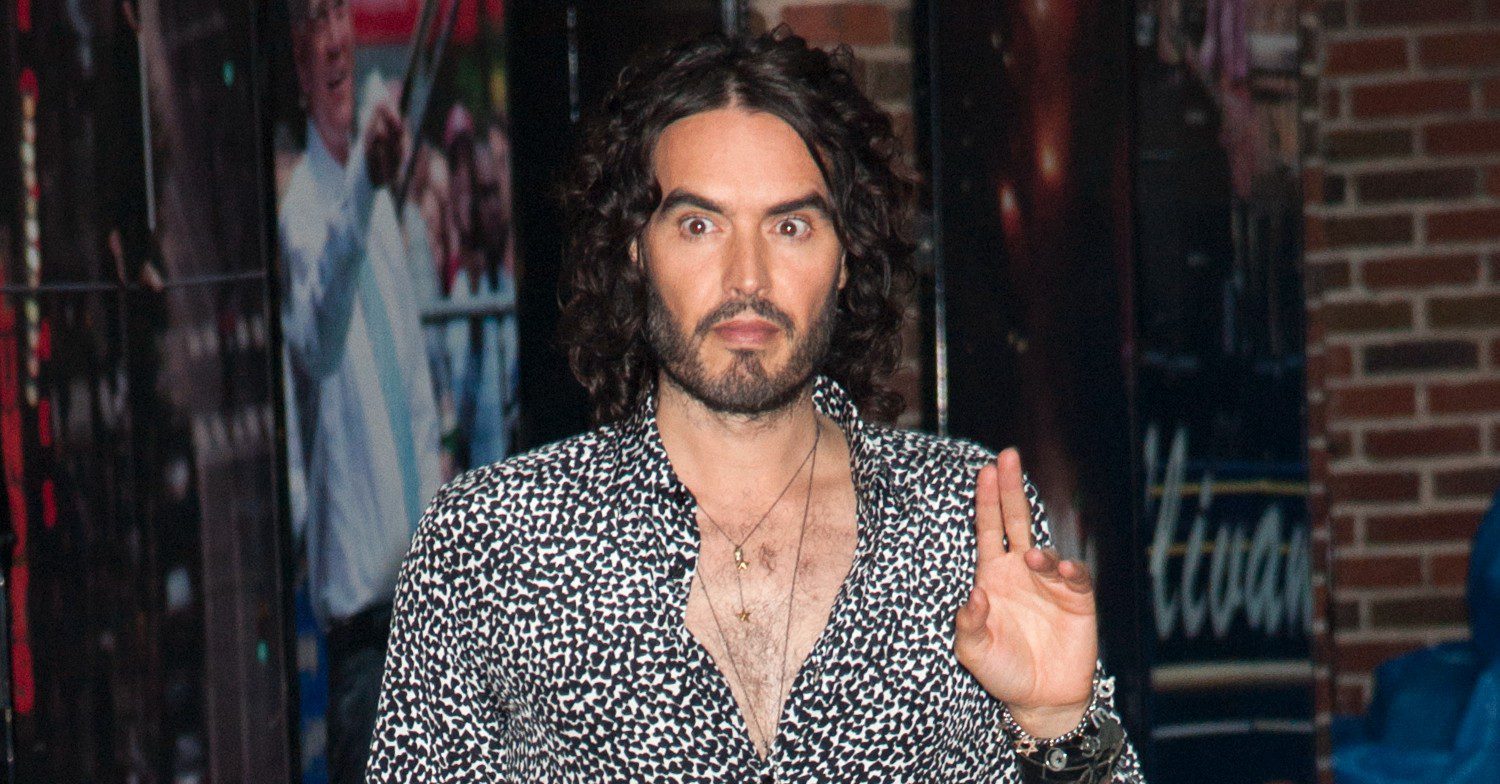 Russell Brand outside 