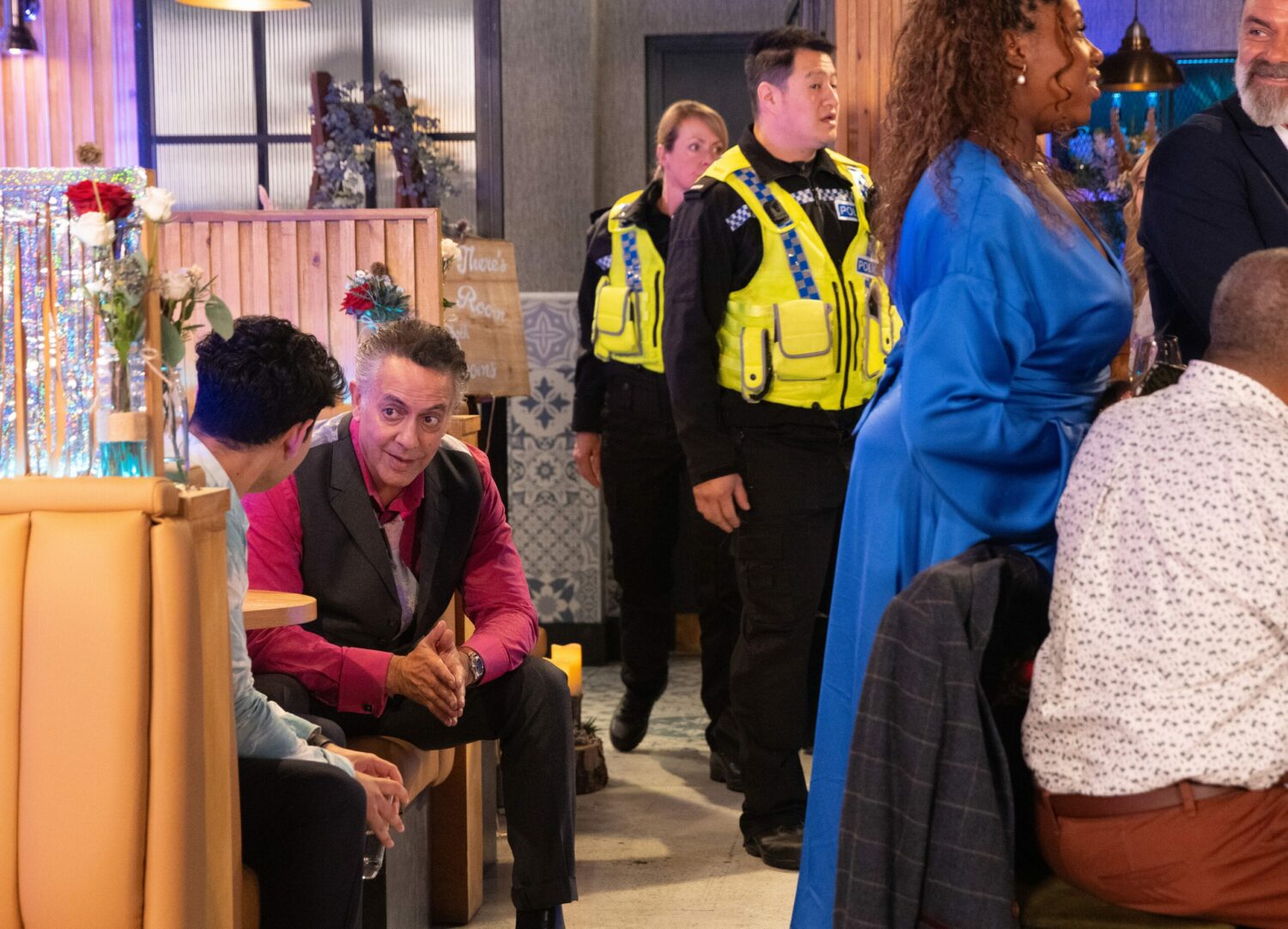 Dev talks seriously to Aadi in Coronation Street as the police arrive