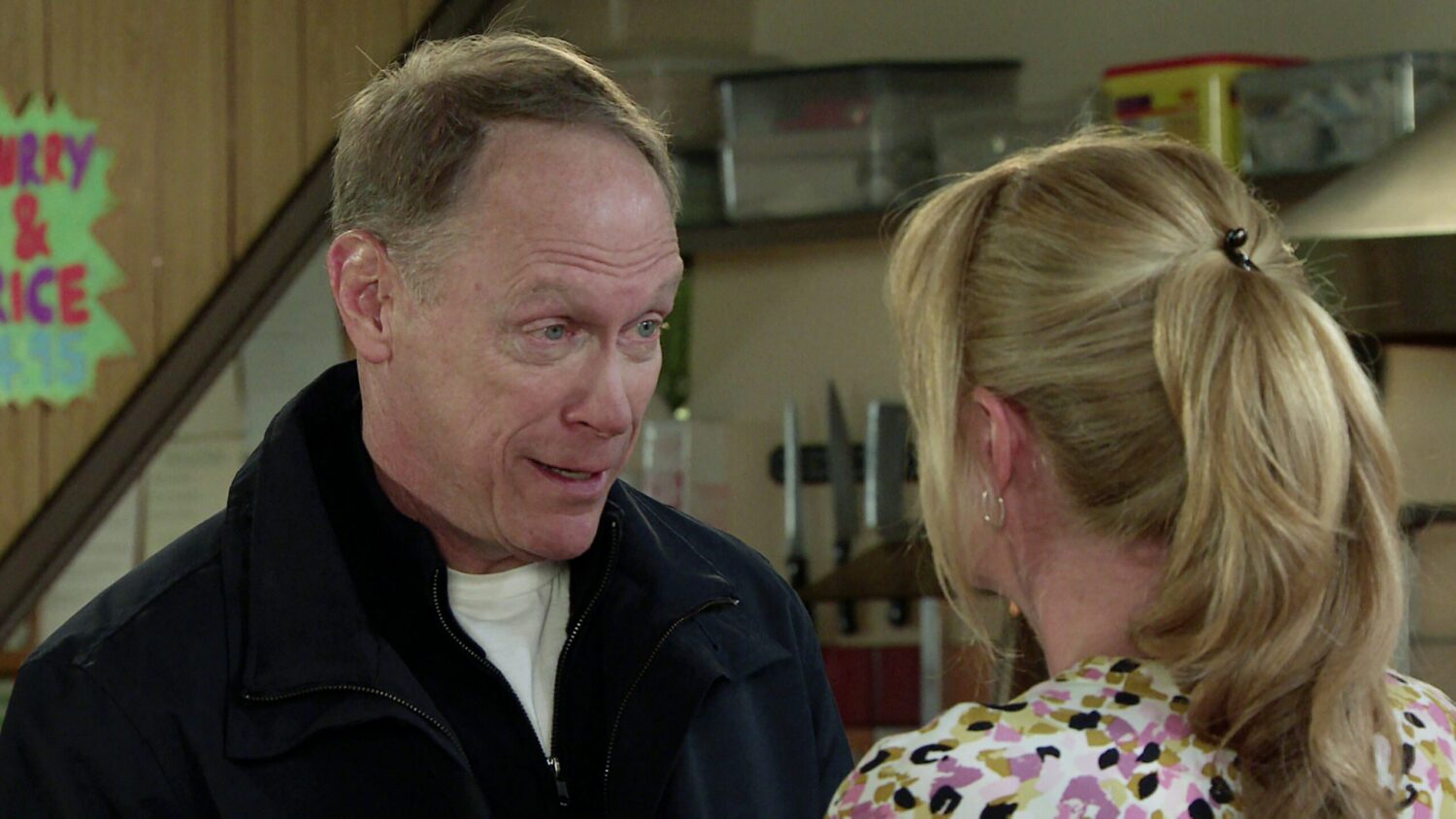 Stephen talks to Jenny on Corrie
