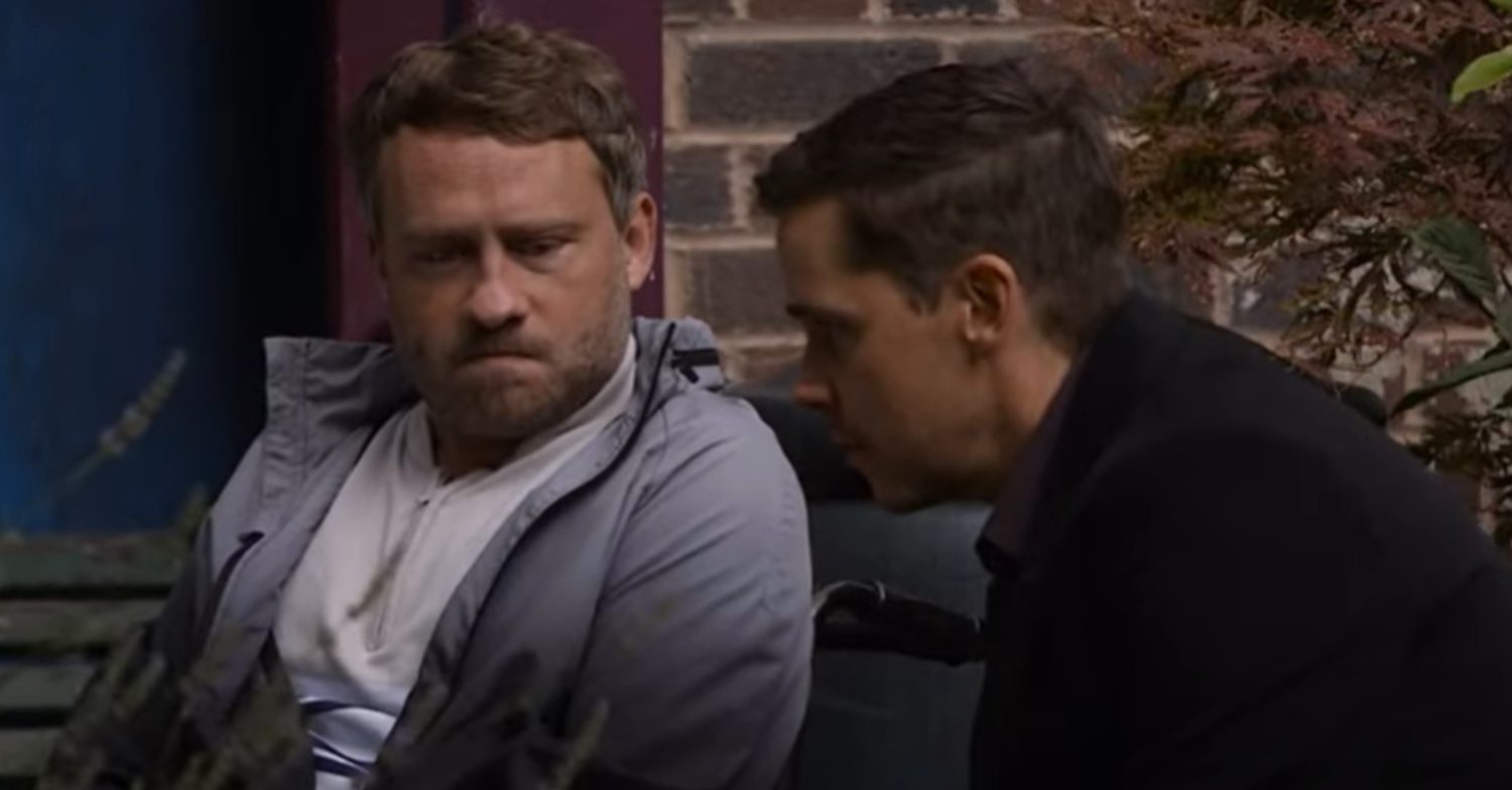 Coronation Street's Paul and Todd are speaking outside